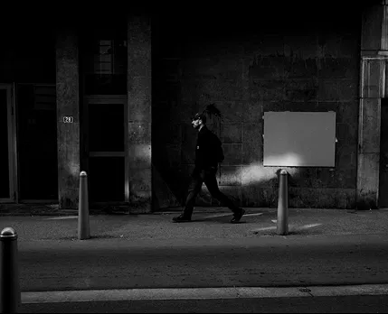 Silhouettes on beach